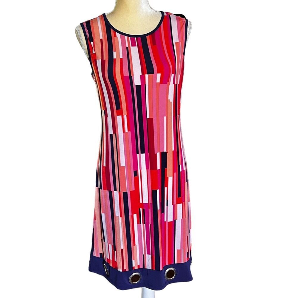 Cure Women's Colorful Striped Sleeveless Dress Size M Comfortable‎ and stretchy - Picture 16 of 16